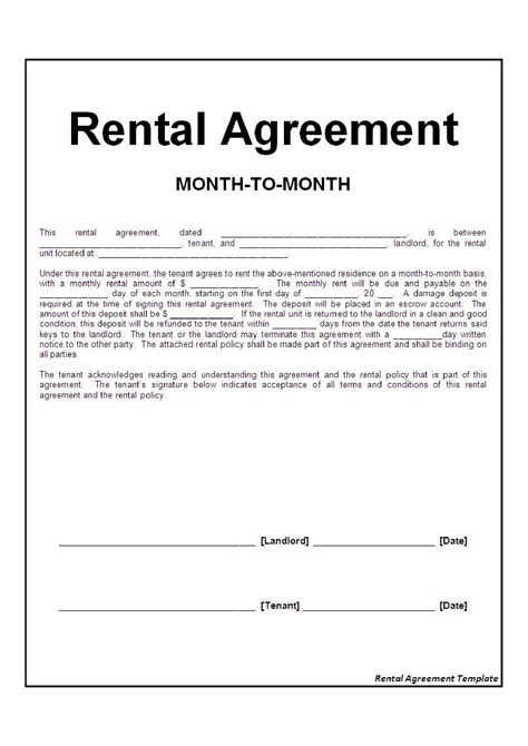 rental agreement form download